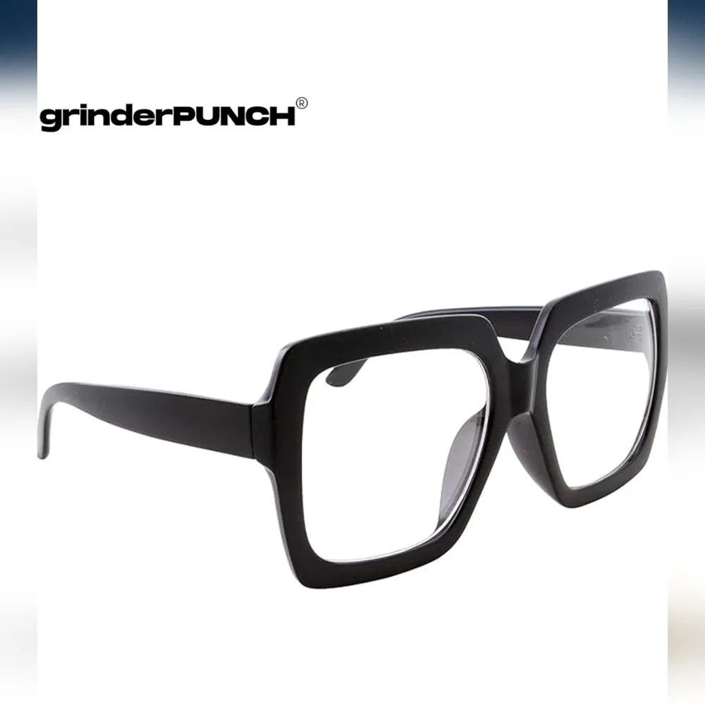 GrinderPUNCH Black Square Glasses